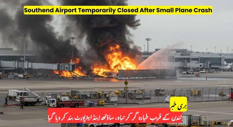 Southend Airport Temporarily Closed After Small Plane Crash Sparks Massive Fire